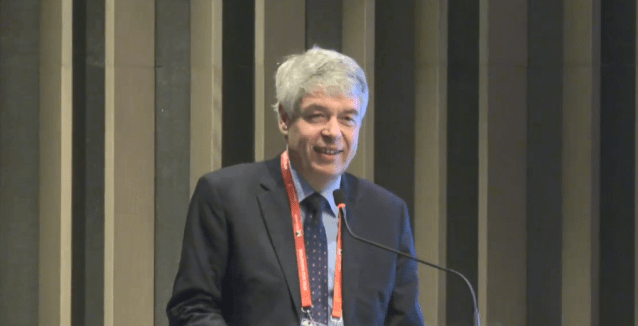 Prof Mebazaa, the principal investigator of STRONG-HF, giving a talk on his first-hand experience and insights on implementing the protocol.